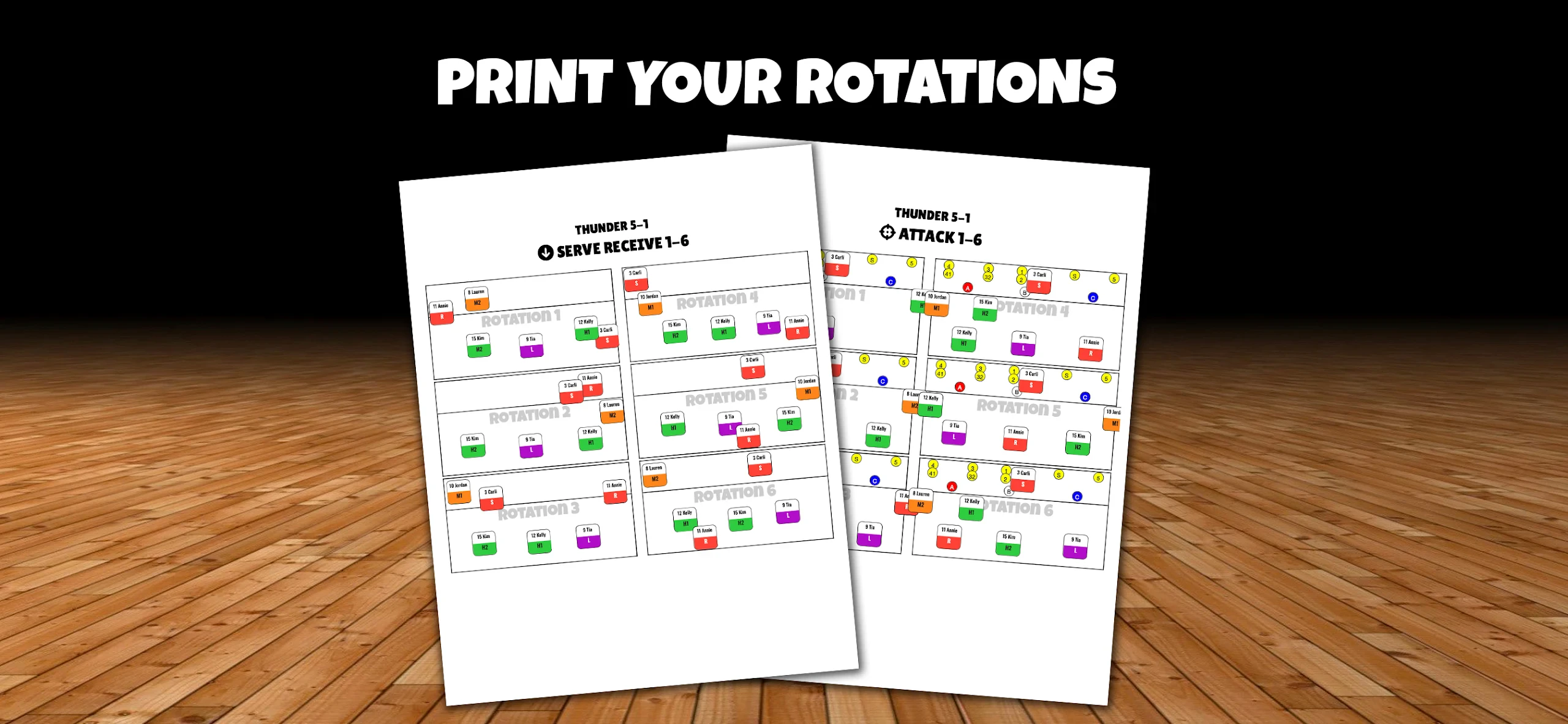 Volleyball Rotation Customiser Volleyball Rotations – Yolokick
